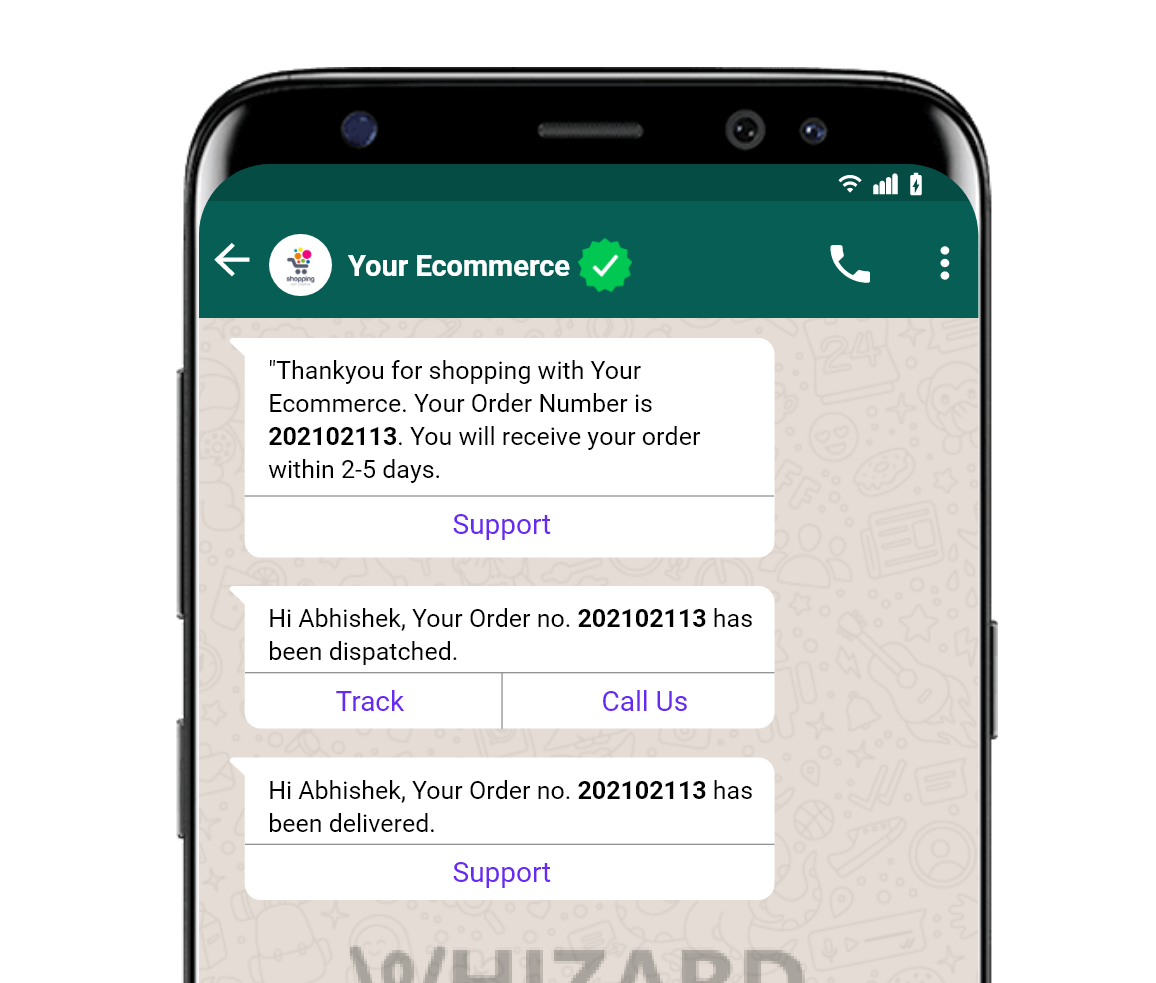 WhatsApp chatbot for notifications and alerts in Ecommerce Industry
