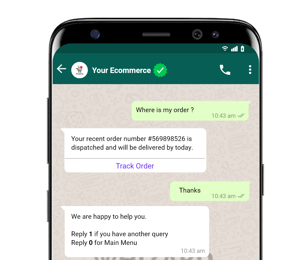 Ecommerce chatbot for customer support