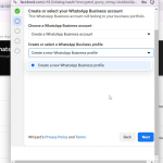 Choose business account