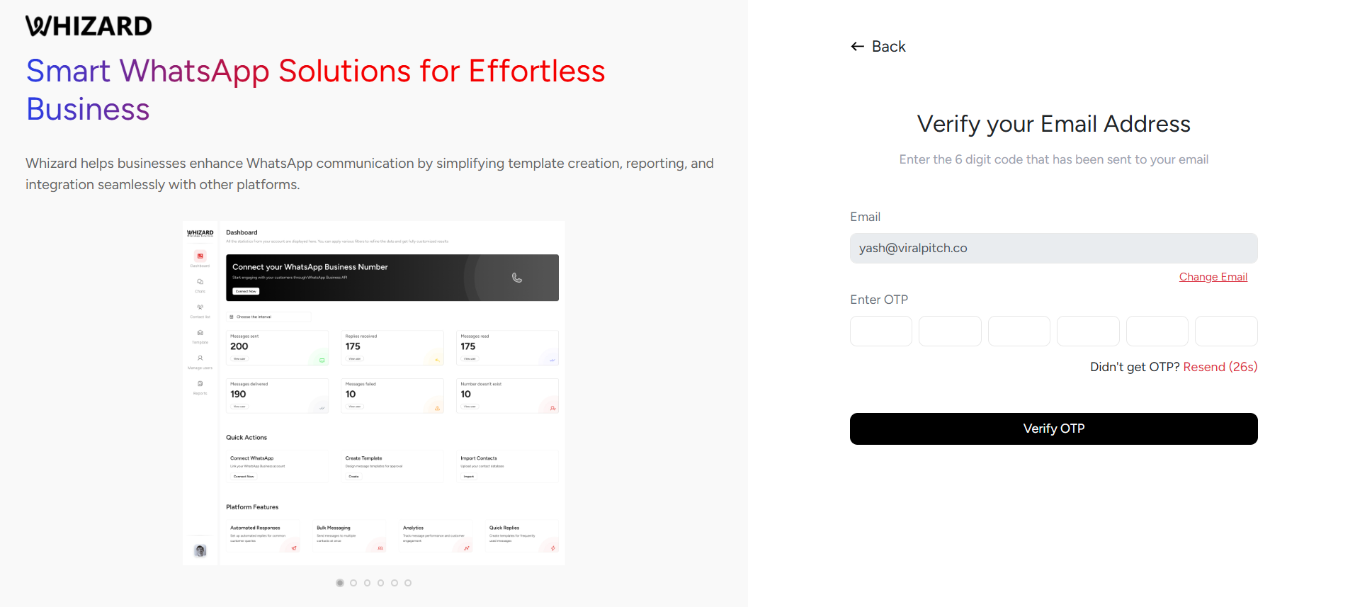 Verify email