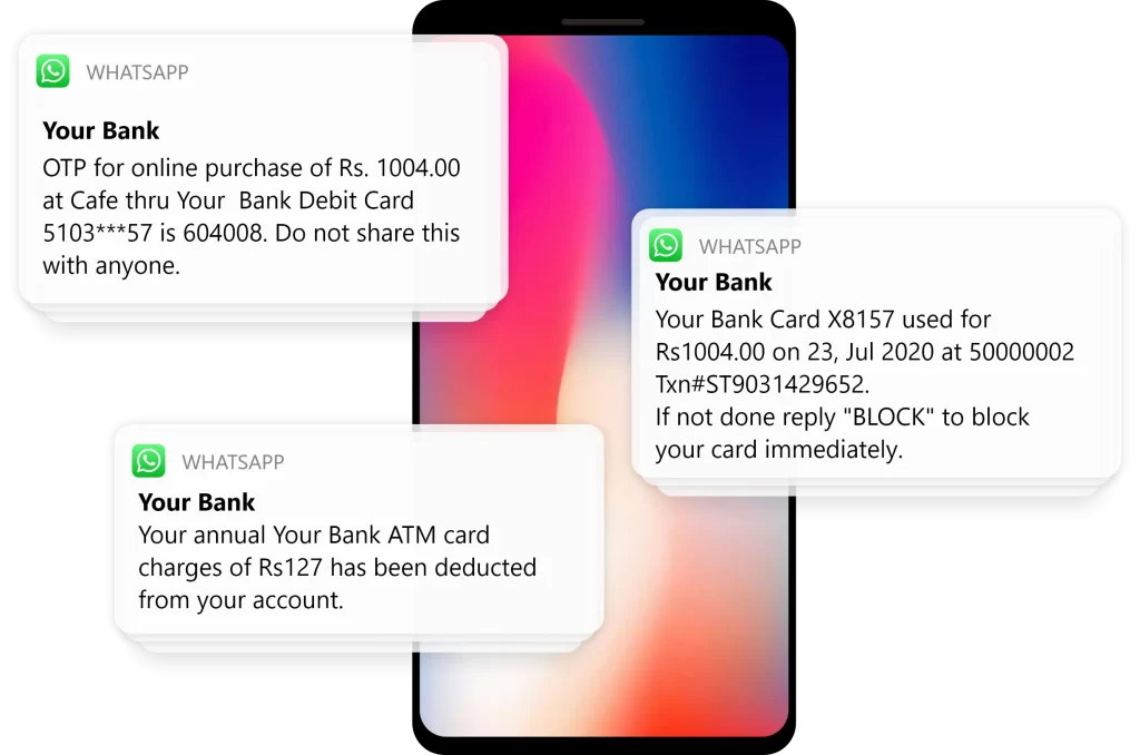 Get your important updates in whatsapp through best banking ai chatbot